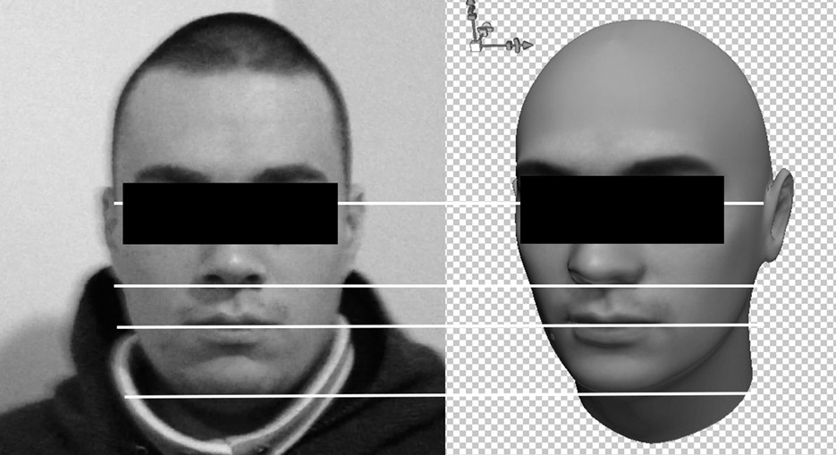 совещение внешности подозреваемого и 3D-модели головы