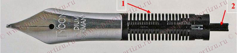 Фидер перьевой ручки с открытым чернильным каналом
